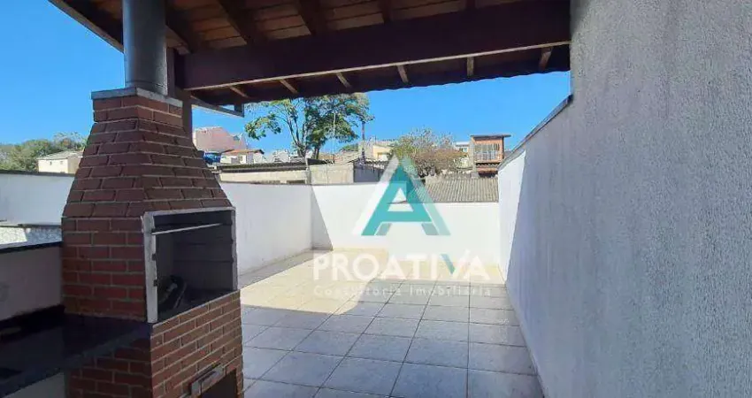 Cobertura com 2 dormitórios à venda, 106 m² por r$ 480.000,00 - vila linda - santo andré/sp