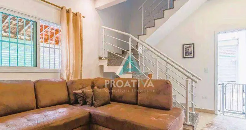 Sobrado à venda, 91 m² por r$ 545.000,09 - jardim santo alberto - santo andré/sp