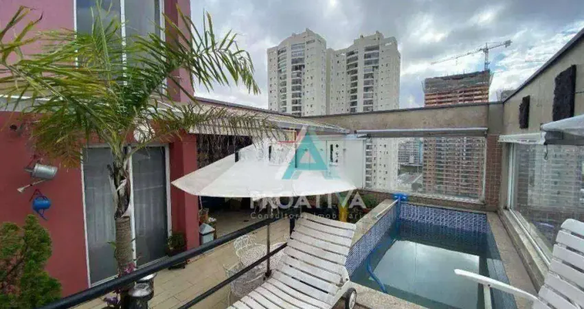 Cobertura à venda, 250 m² por r$ 2.800.000,09 - jardim - santo andré/sp