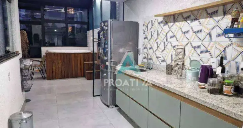 Cobertura com 2 dormitórios à venda, 94 m² por r$ 799.000,00 - jardim - santo andré/sp