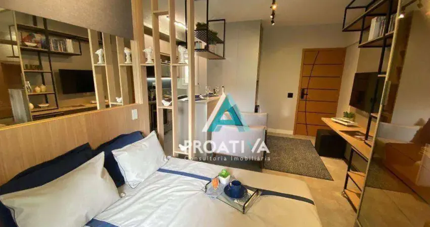 Apartamento com 1 dormitório à venda, 29 m² por r$ 365.000,09 - jardim - santo andré/sp