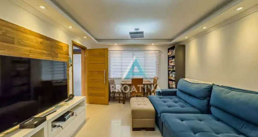 Sobrado com 3 dormitórios, sendo 1 suíte à venda, 172 m² por r$ 795.000,00 - jardim jamaica - santo andré/sp.