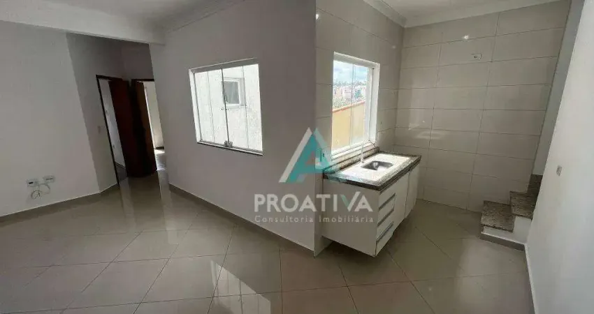 Cobertura com 2 dormitórios, 50 m² - venda por r$ 410.000,00 ou aluguel por r$ 2.269,00/mês - vila junqueira - santo andré/sp