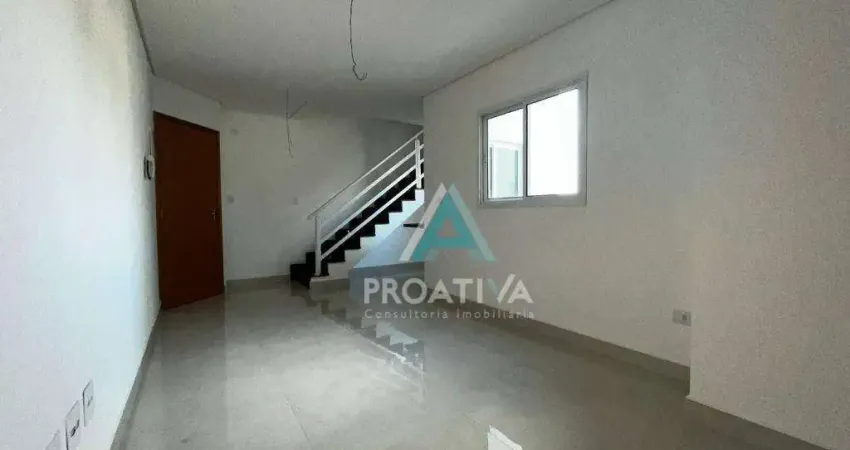 Cobertura com 2 dormitórios à venda, 95 m² por r$ 498.000,09 - vila humaitá - santo andré/sp