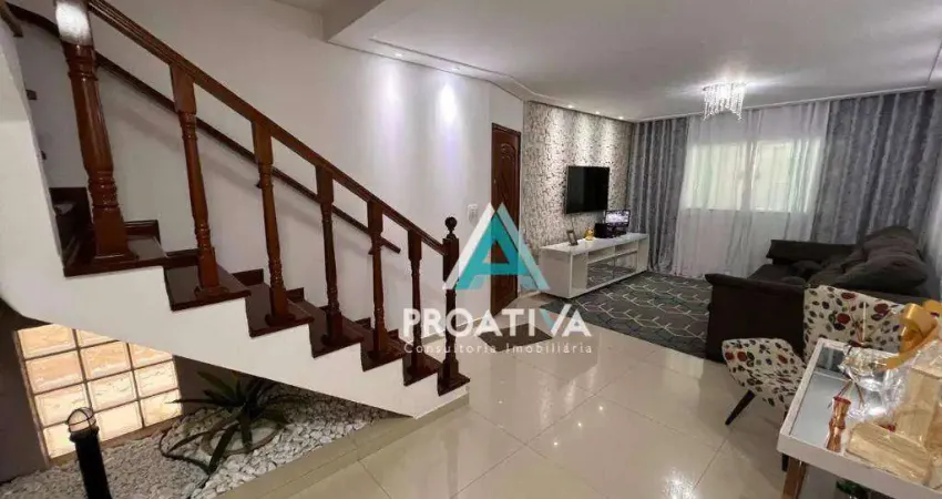 Sobrado com 4 dormitórios à venda, 221 m² por r$ 1.290.000,09 - campestre - santo andré/sp