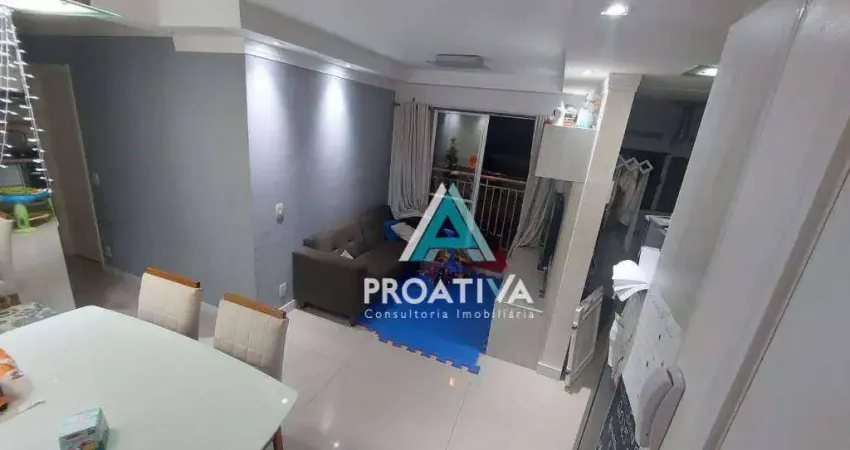 Apartamento com 2 dormitórios à venda, 52 m² por R$ 375.000,08 - Vila Alzira - Santo André/SP