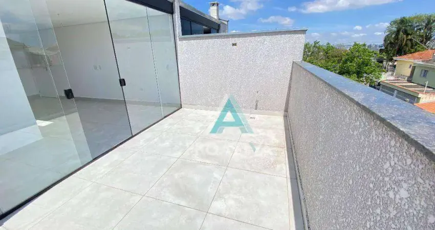 Cobertura sem condomínio com elevador, 2 dormitórios, sendo 1 suíte à venda, 77,92 m² por r$ 495.000,00 - parque erasmo assunção - santo andré/sp.