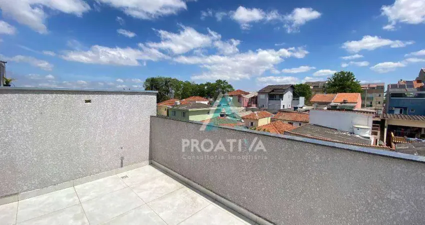 Cobertura sem condomínio com elevador, 2 dormitórios, sendo 1 suíte à venda 84,40 m² por r$ 505.900,00 - parque erasmo assunção - santo andré/sp.