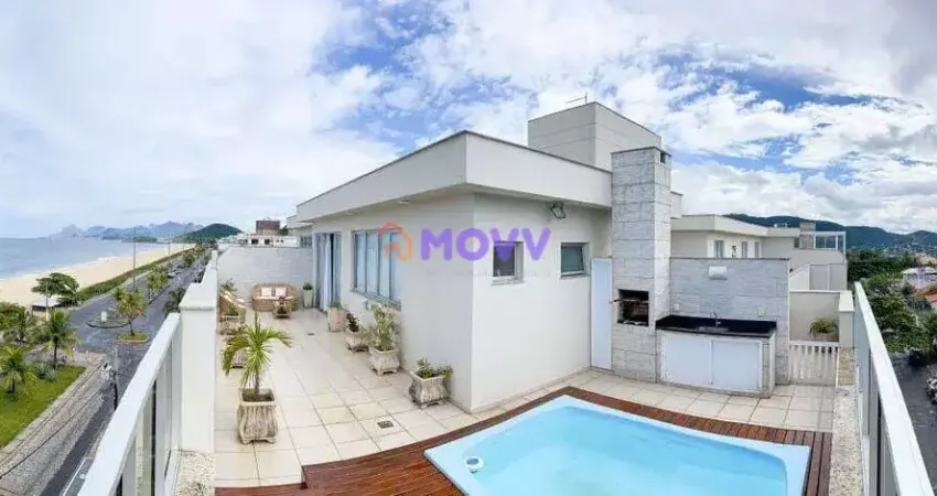 Cobertura linear exclusiva com vista panorâmica da praia de piratininga  niterói