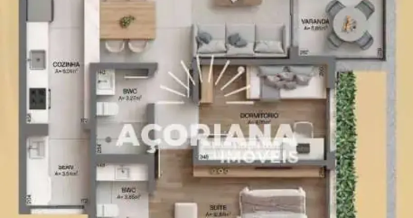 Apartamento com 2 quartos à venda na Rodovia Haroldo Soares Glavan, 111, Cacupé, Florianópolis