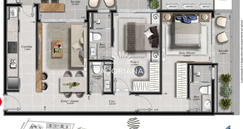 Apartamento com 2 quartos à venda na Rod. Dr. Antônio Luiz Moura Gonzaga, 2297, Rio Tavares, Florianópolis