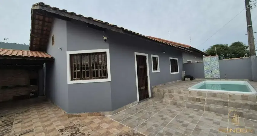 Casa com 2 dormitórios, sendo 1 suíte no nova itanhaém, itanhaém, sp.