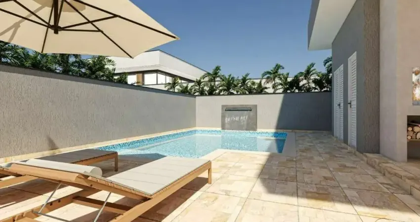 Casa com 3 dormitórios, sendo 3 suítes no residencial bosque três marias em peruíbe, sp.