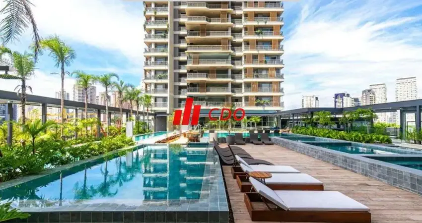 Imponente cobertura duplex nova de 4 suítes, 4 salas,6 banheiros,5 vagas, no Jardim das Acácias, São Paulo - SP: 410m² de luxo e exclusividade!