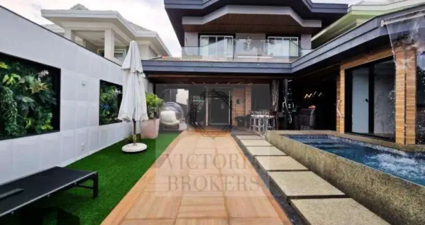 Imóvel de luxo com 383 m² no recreio dos bandeirantes, condomínio parque das palmeiras