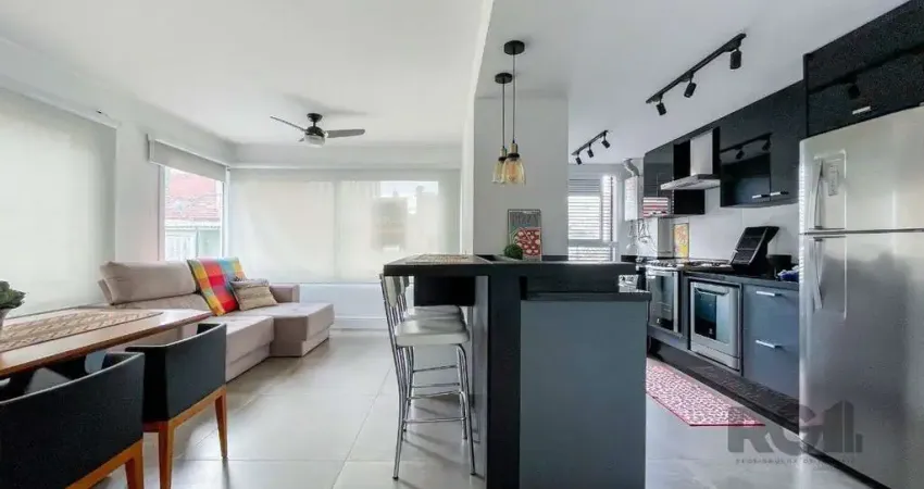 Apartamento mobiliado 70m² de 2 dormitórios e 1 vaga - bairro menino deus