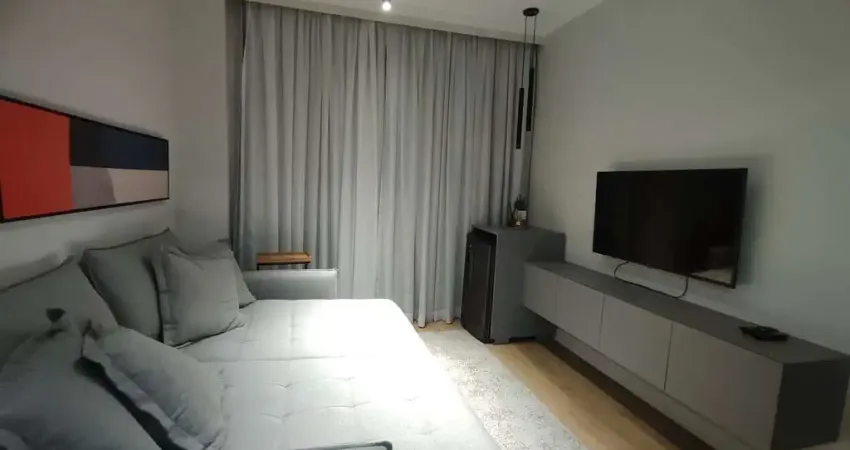 Apartamento para alugar com 1 dormitório mobíliado na pompéia - santos/sp