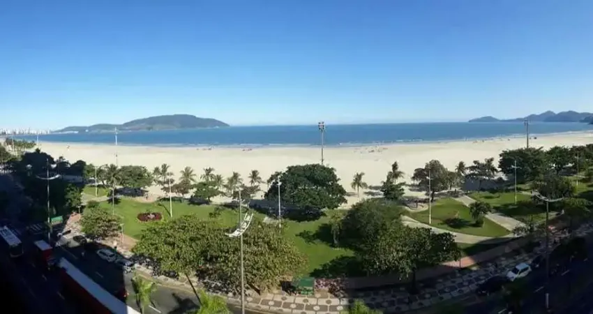 Apartamento frente mar no gonzaga 2 quartos 1 vaga demarcada