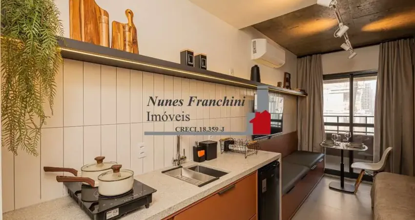 Studio de luxo em condomínio - venda em sp - perdizes - 1 quarto, 1 suíte, 1 sala, 1 banheiro, 1 vaga - 25m²