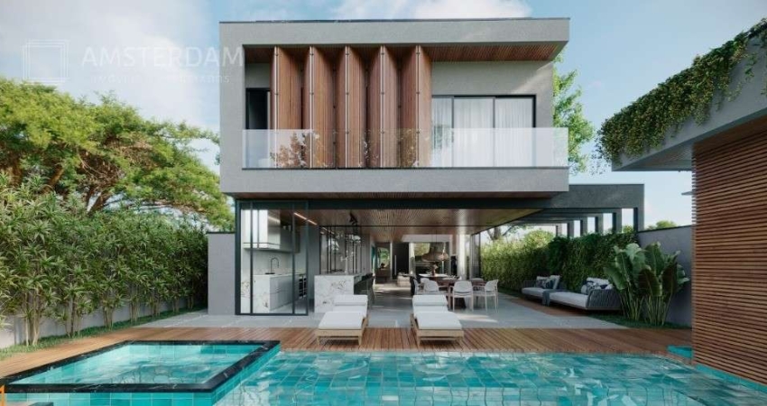 Luxuosa casa em condomínio à venda em Bertioga-SP, bairro Módulo 5: 5 quartos, 5 suítes, 3 salas, 6 banheiros, 4 vagas, 588m².