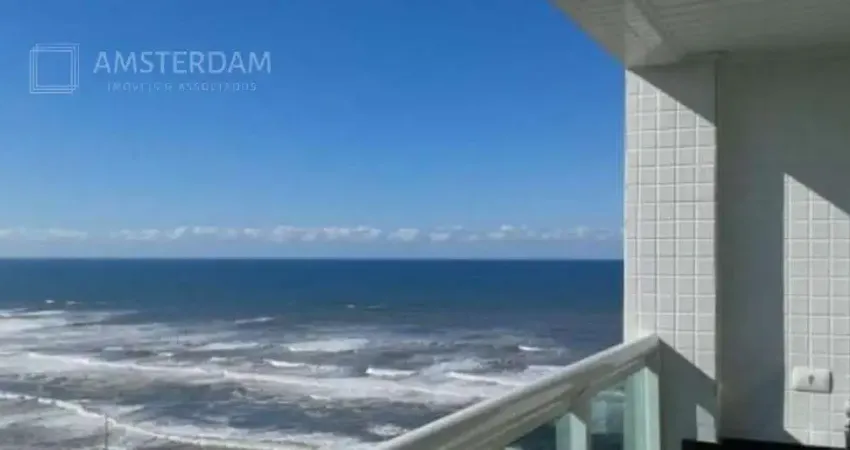 Apartamento frente ao mar com 2 dormitórios à venda na praia grande, 90m² por r$ 630 mil
