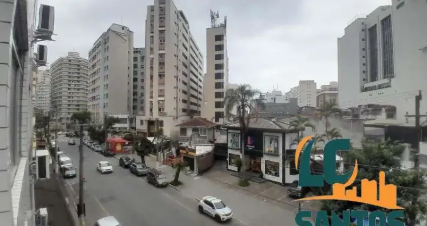 Apartamento no gonzaga reformado 2 dormitórios sendo 1 suíte - 100m² - vaga de garagem - duas quadras da praia.