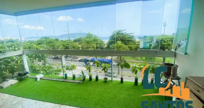 Apartamento no gonzaga com vista pro  mar 3 dormitórios - 135 m² - alto padrão.