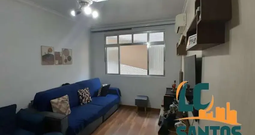 Embaré, santos  apto 2 dorms. com ar, armários, vaga e janelas antirruído. quadra da praia, perto de tudo. pronto pra morar!