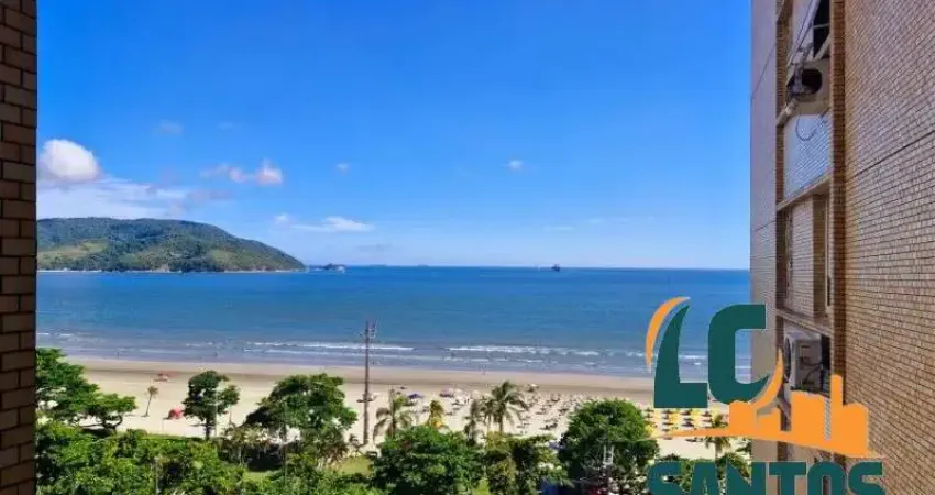 Apartamento reformado, com vista deslumbrante do mar! 3 dormitórios, planejados, sala ampla, 1 vaga. localização privilegiada na orla do embaré.