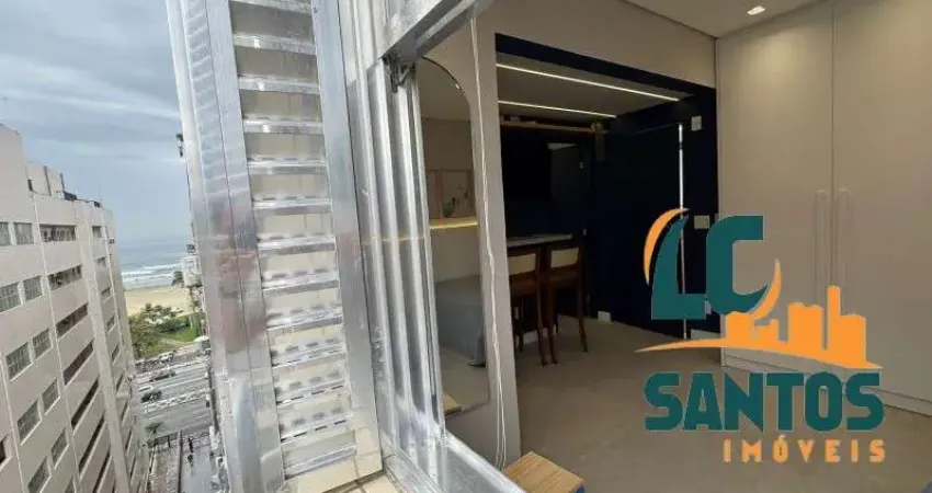 Apartamento kitnet finamente reformado na praia do josé menino, excelente oportunidade para airbnb .