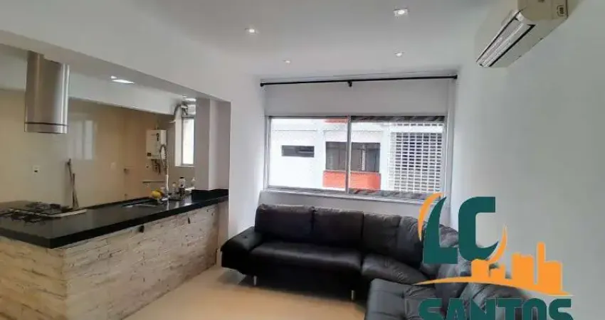 Apartamento reformado no coração do bairro do boqueirão em santos .