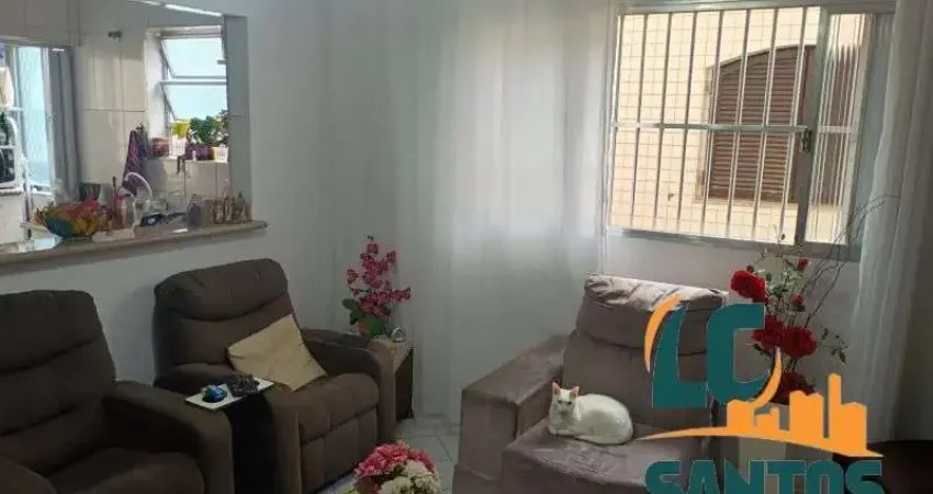 Apartamento na aparecida - 2 dormitórios - 2 banheiros - uma quadra da praia .