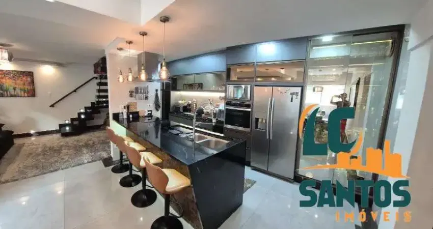 Sobrado alto padrão no embaré 2 dorm, sala 3 ambientes, mobiliada