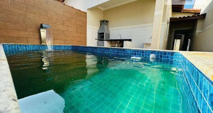 CASA NOVA COM PISCINA LADO PRAIA NA CIDADE DE MONGAGUÁ