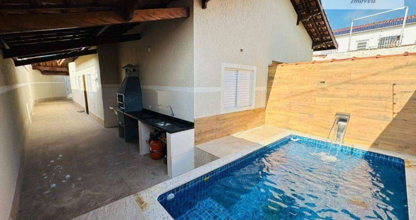 CASA NOVA COM PISCINA LADO PRAIA NA CIDADE DE MONGAGUÁ