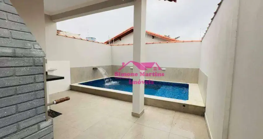 CASA NOVA COM PISCINA LADO PRAIA COM 03 DORMITÓRIOS E PISCINA MARAVILHOSA NA PRAIA DE ITANHAEM