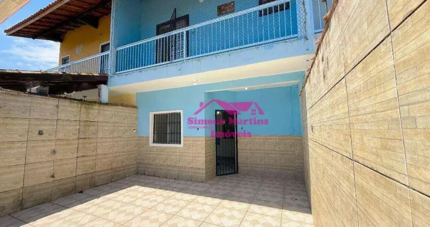 Sobrado lado praia com 02 quartos á venda na praia de mongaguá