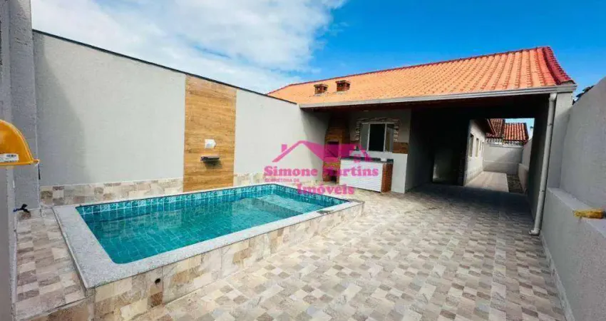 Casa com 2 dormitórios à venda por r$ 375.000 - jardim suarão - itanhaém/sp