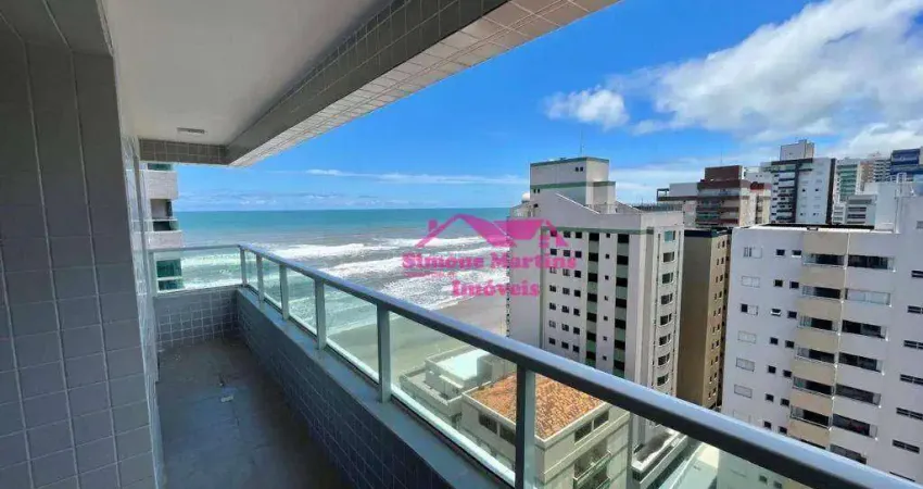 Apartamento novo com vista lateral para o mar na praia de mongaguá