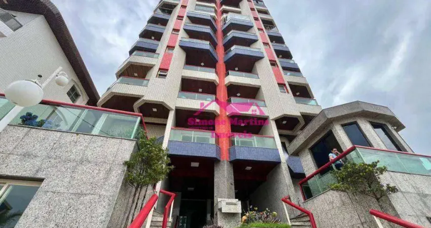 Apartamento com vista para o mar no centro da cidade de mongaguá com 03 dormitorios