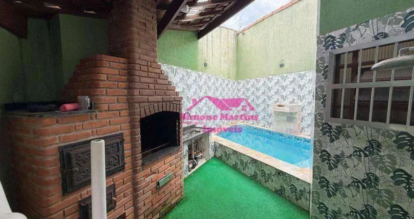 Casa com 3 dormitórios à venda, 101 m² por R$ 375.000 - Balneario Oceanópolis - Mongaguá/SP