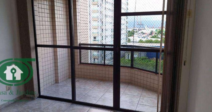Apartamento 3 dormitorios (suite), Qto + WC empregada Prédio c/ elevador, Vista livre, Aparecida, Santos.