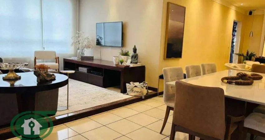 Apartamento mobiliado 3 dormitórios à venda, 146 m² - embaré - santos/sp