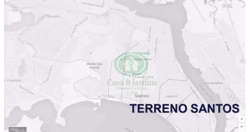 Terreno à venda, 1365 m² por R$ 9.600.000,00 - José Menino - Santos/SP