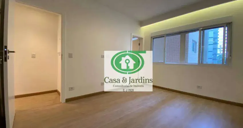 Apartamento Frente ao Mar /Gonzaga- 3 dormitorios (1 suite) + Qto e WC empregada - Santos/SP