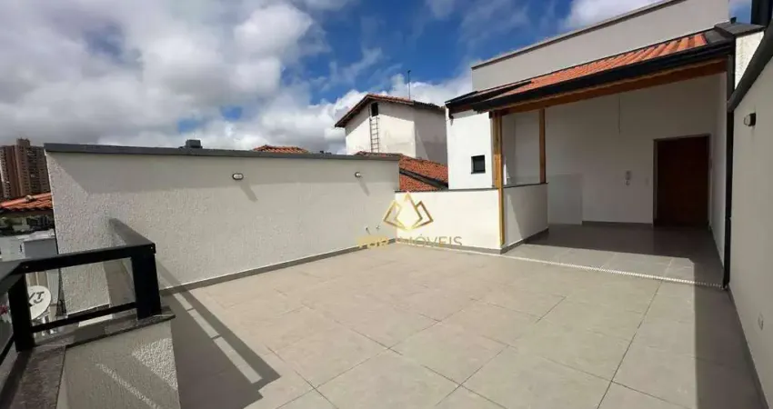 Cobertura com 2 dormitórios à venda, 110 m² por r$ 595.000,00 - vila guiomar - santo andré/sp