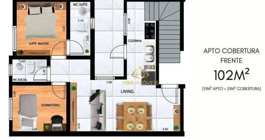 Cobertura com 2 dormitórios à venda, 102 m² por R$ 450.000,00 - Vila Linda - Santo André/SP