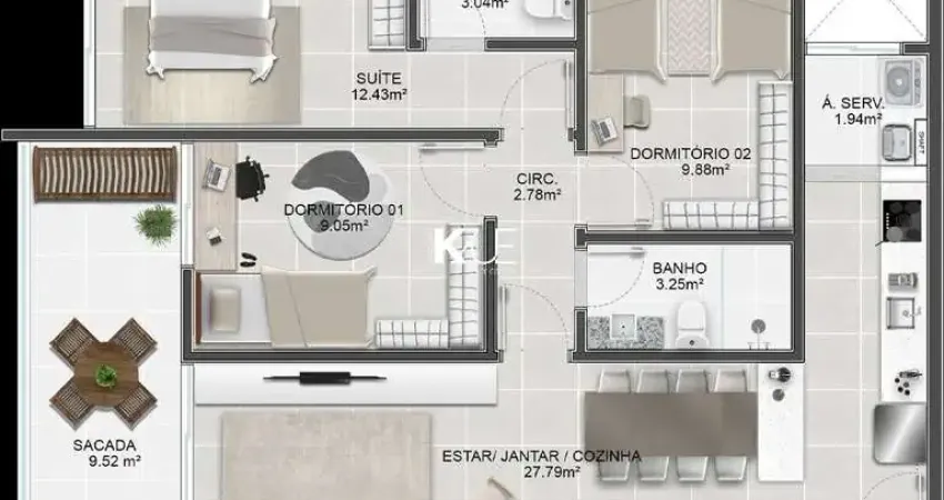 Apartamento com 3 quartos à venda na Rua João Meirelles, --, Abraão, Florianópolis