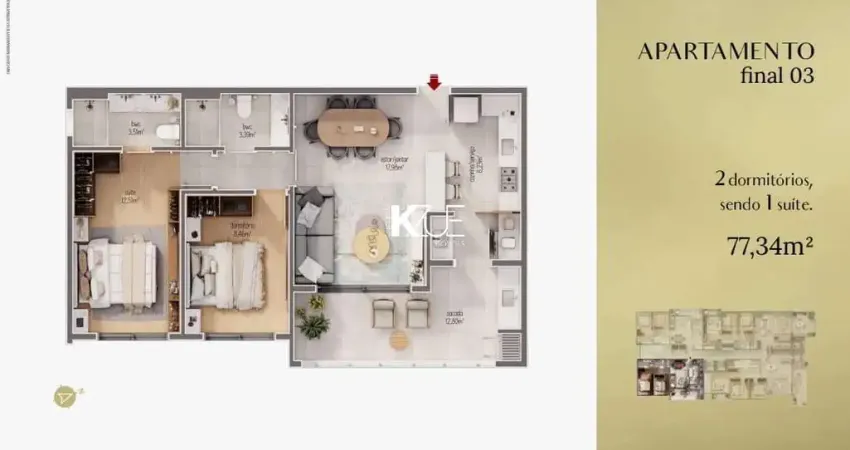 Apartamento com 2 quartos à venda na Rua Sérgio Gil, --, Balneário, Florianópolis