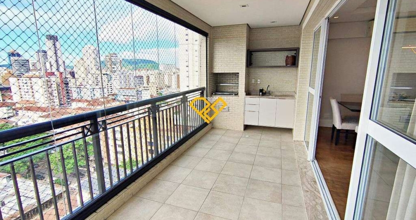 Apartamento com 3 quartos para alugar no Embaré, Santos 